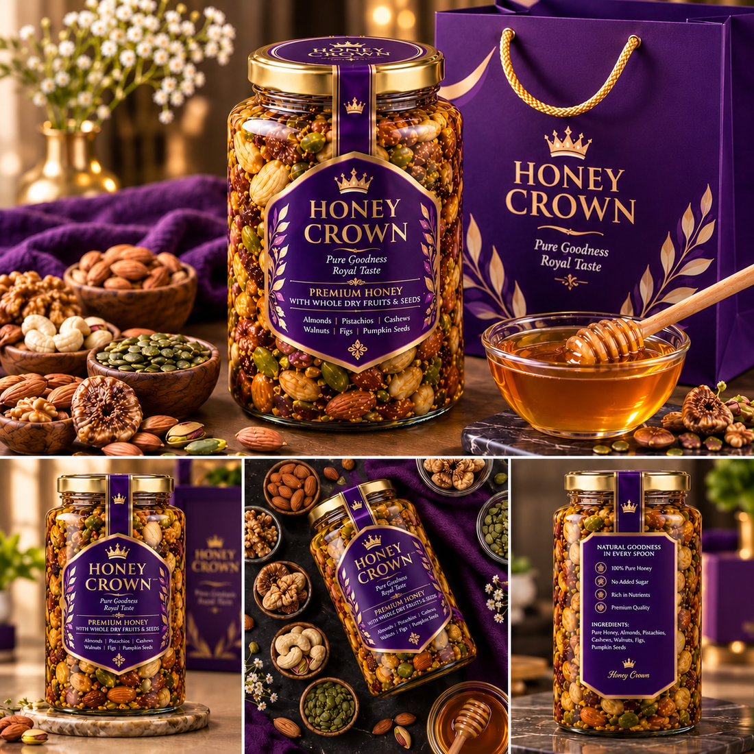 Premium Honey with Whole Dry Fruits & Seeds